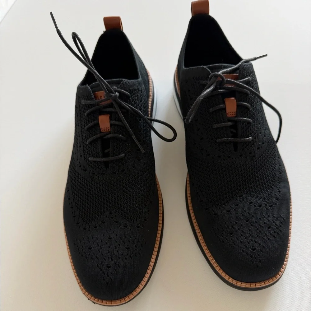 Cole Haan zero grand Men's Black Knit Oxford Shoes -grand 360- size 13 medium